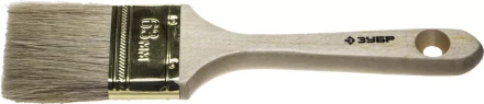 Кисть плоская  ЗУБР "УНИВЕРСАЛ-ЭКСПЕРТ", натуральная щетина, деревянная ручка, 63мм 4-01005-063 купить в Нижневартовске