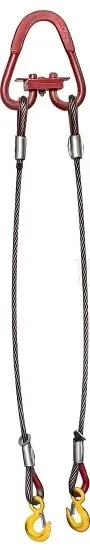 Строп канатный двухветвевой 2СК 12.5 т L=7.5 м Звено РТ-3 с кч Гост 10.0 т опрессовка купить в Нижневартовске
