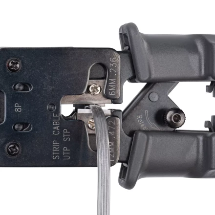 Кримпер многофункциональный КВТ JT-03T с 3 встроенными модулями для обжима RJ-45, RJ-12, RJ-11 (84493) купить в Нижневартовске