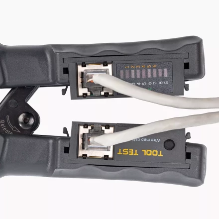 Кримпер многофункциональный КВТ JT-03T с 3 встроенными модулями для обжима RJ-45, RJ-12, RJ-11 (84493) купить в Нижневартовске