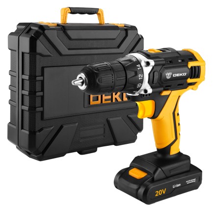 Дрель аккумуляторная DEKO DKCD20FU-Li, 063-4178 + набор 104 аксессуара купить в Нижневартовске