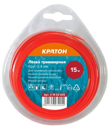 Леска триммерная Кратон Круг-2,4мм 3 19 03 005 купить в Нижневартовске