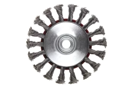 Кордщетка HAMMER тарелка 115мм для УШМ витая сталь (207-112) купить в Нижневартовске