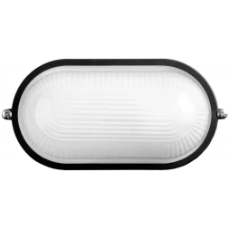 Светильник уличный СВЕТОЗАР влагозащищенный, овал, цвет черный, 100Вт SV-57203-B