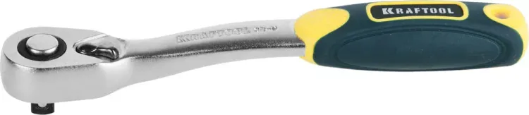 Трещотка для торцовых головок KRAFTOOL "PRO", Сr-V сталь, 72 зубца, изогнутая, 1/4" 27795-1/4_z02 купить в Нижневартовске