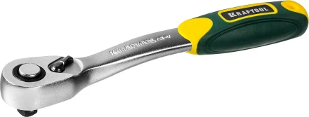 Трещотка для торцовых головок KRAFTOOL "PRO", Сr-V сталь, 72 зубца, изогнутая, 1/4" 27795-1/4_z02 купить в Нижневартовске