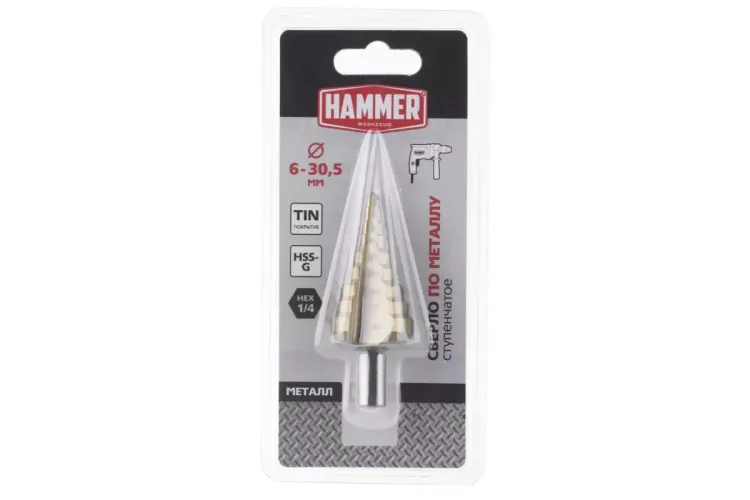Сверло по металлу HAMMER Ф30х80мм (DR MT 6,0-30,5мм*80/10мм) купить в Нижневартовске