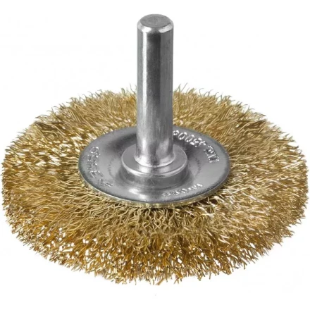 ЗУБР "ПРОФЕССИОНАЛ". Щетка дисковая для дрели, витая латунированная стальная проволока 0,3мм, 50мм 3520-050_z02 купить в Нижневартовске