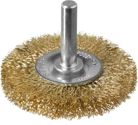 ЗУБР "ПРОФЕССИОНАЛ". Щетка дисковая для дрели, витая латунированная стальная проволока 0,3мм, 50мм 3520-050_z02 купить в Нижневартовске