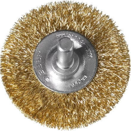 ЗУБР "ПРОФЕССИОНАЛ". Щетка дисковая для дрели, витая латунированная стальная проволока 0,3мм, 50мм 3520-050_z02 купить в Нижневартовске