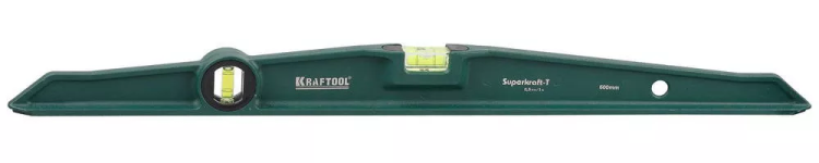 Уровень KRAFTOOL "SUPERKRAFT-T" литой, 2 ампулы, 0,5 мм/м, 600 мм 34717-060 купить в Нижневартовске