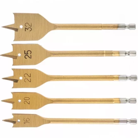 Набор сверл перовых по дереву 16-20-22-25-32 мм 5 штук пластик. кейс MATRIX 70443 купить в Нижневартовске