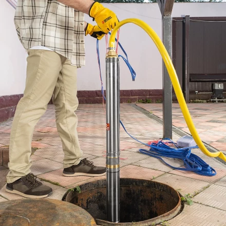 Скважинный насос Denzel DWC-3-60, центробежный, диаметр 3", 800 Вт, 3300 л/ч, напор 60 м 97255 купить в Нижневартовске