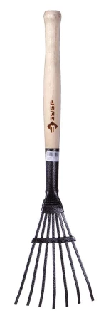 Грабельки ЗУБР садовые с деревянной ручкой, 7 плоских зубцов 4-39617 купить в Нижневартовске