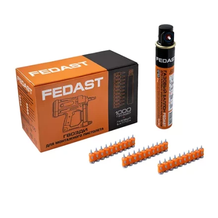 Гвозди 3x22 мм с кованым наконечником Bullet point для монтажного пистолета с газовым баллоном 165 мм FEDAST fd3022mgbp купить в Нижневартовске
