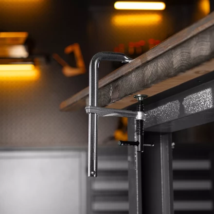 Струбцина F-образная Denzel, 80x150мм, кованая 20464 купить в Нижневартовске