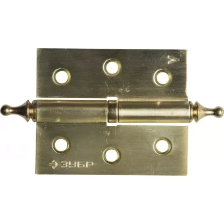 Петля дверная разъемная ЗУБР "ЭКСПЕРТ", 1 подшипник, цвет мат. латунь (SB), левая, с крепежом, 75х63х2,5мм,2шт 37605-075-3L купить в Нижневартовске