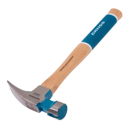 Молоток-гвоздодер, 680 г Gross 10425, угол 75, магнит, обрезиненная рукоятка AMERICAN HICKORY купить в Нижневартовске