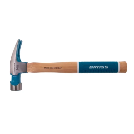 Молоток-гвоздодер, 680 г Gross 10425, угол 75, магнит, обрезиненная рукоятка AMERICAN HICKORY купить в Нижневартовске