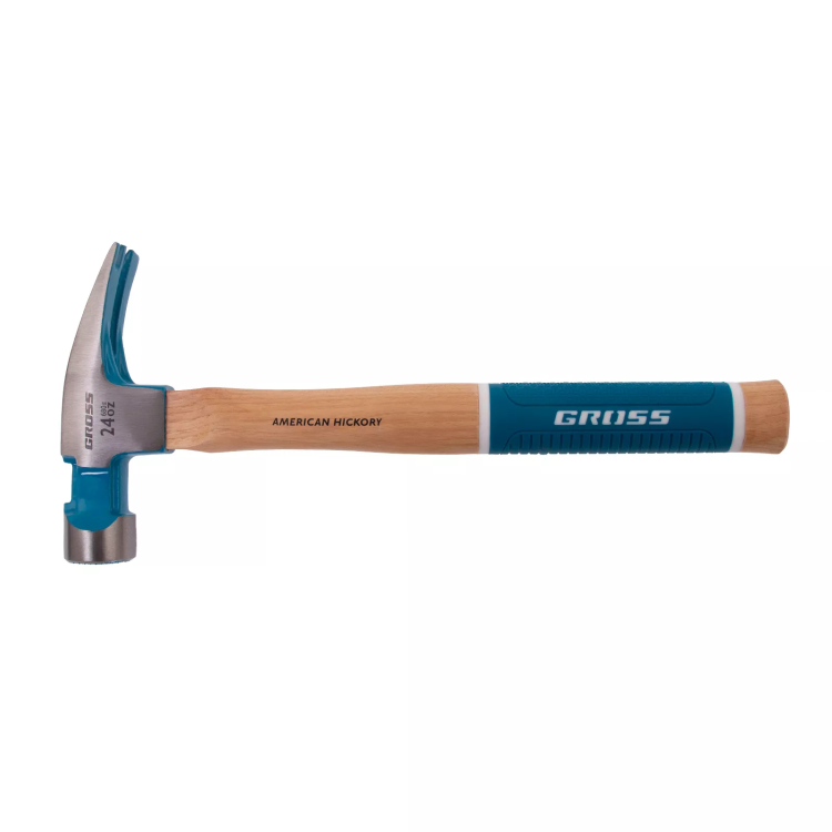 Молоток-гвоздодер, 680 г Gross 10425, угол 75, магнит, обрезиненная рукоятка AMERICAN HICKORY купить в Нижневартовске