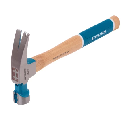Молоток-гвоздодер, 680 г Gross 10425, угол 75, магнит, обрезиненная рукоятка AMERICAN HICKORY купить в Нижневартовске