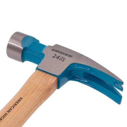 Молоток-гвоздодер, 680 г Gross 10425, угол 75, магнит, обрезиненная рукоятка AMERICAN HICKORY купить в Нижневартовске