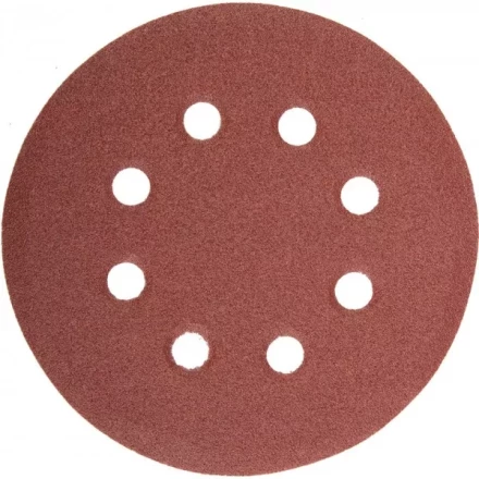 Круг шлифовальный универсальный STAYER "MASTER" из абразивной бумаги на велкро основе, 8 отверстий, Р120, 115мм, 5шт 35450-115-120 купить в Нижневартовске