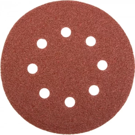 Круг шлифовальный универсальный STAYER "MASTER" из абразивной бумаги на велкро основе, 8 отверстий, Р60, 125мм, 5шт 35452-125-060 купить в Нижневартовске