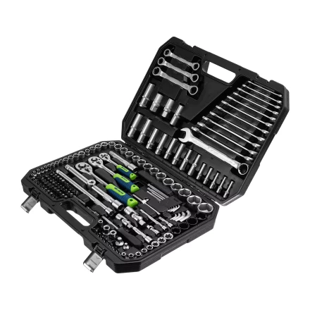 Набор инструментов Сибртех 14172, 1/2", 3/8", 1/4", пластиковый кейс 160 предм. купить в Нижневартовске