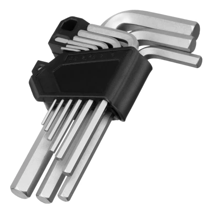 Набор ключей имбусовых, HEX, 1,5-10 мм, CrV, 9 шт. Сибртех 123667 купить в Нижневартовске