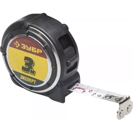 Рулетка ЗУБР "ЭКСПЕРТ" "АНТЕЙ", металлический обрезиненный корпус, полотно с нейлоновым напылением, 3мх16мм 34053-03-16 купить в Нижневартовске