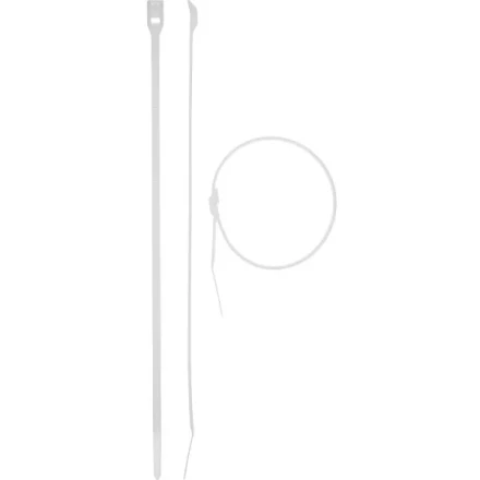 Кабельные стяжки белые КОБРА, с плоским замком, 4.6 х 370 мм, 25 шт, нейлоновые, ЗУБР 30930-46-370 купить в Нижневартовске