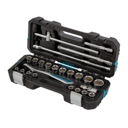 Набор инструментов 24 предмета, 120 зубьев, CrV, 1/2" Gross 14147