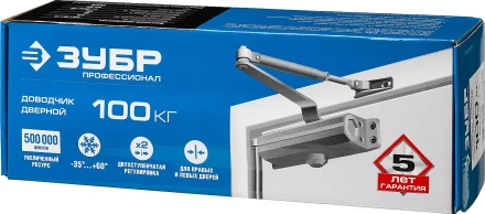 Доводчик дверной ЗУБР "ПРОФЕССИОНАЛ" для дверей массой до 40 кг цвет белый 37911-50 купить в Нижневартовске