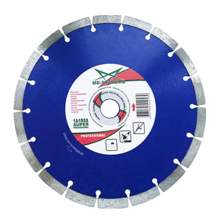 Диск алмазный по бетону 1A1RSS Super Professional MD-STARS 350*3,2*10*24T*25,4 mm купить в Нижневартовске