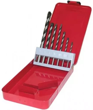 Набор сверл для бетона Ф4-12 мм 7 штук металлический футляр 9362 купить в Нижневартовске