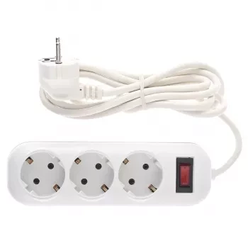 Удлинитель бытовой серия EF, с заземлением и выключателем, 2м, 3 розетки, 10A Stern 95770 купить в Нижневартовске