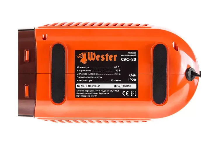 Автомобильный пылесос 12 В WESTER CVC-80 купить в Нижневартовске