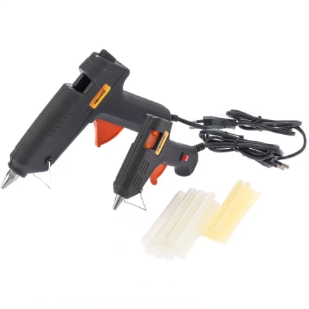 Набор клеевых пистолетов в кейсе 7/11 мм 20/100 Вт 3/8 г./мин. выключатель SPARTA 93038 купить в Нижневартовске