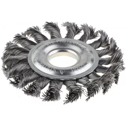 ЗУБР "ПРОФЕССИОНАЛ". Щетка дисковая для УШМ, плетеные пучки стальной проволоки 0,5мм, 115х22мм 35190-115_z01 купить в Нижневартовске