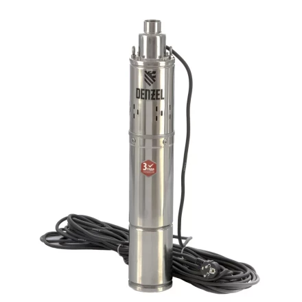 Скважинный насос Denzel DWS-3,5-100, винтовой, диаметр 3,5", 800 Вт, 1700 л/ч, напор 100 м 97251 купить в Нижневартовске