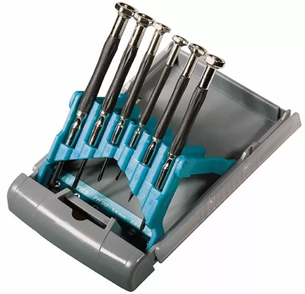 Набор отверток для точной механики CrMo метал.обрезин. рукоятки  6шт. бокс - трансформер  GROSS 13346 купить в Нижневартовске