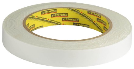 Двухсторонняя клейкая лента на вспененной основе, STAYER Professional 12231-19-05, белая, 19мм х 5м 12231-19-05 купить в Нижневартовске