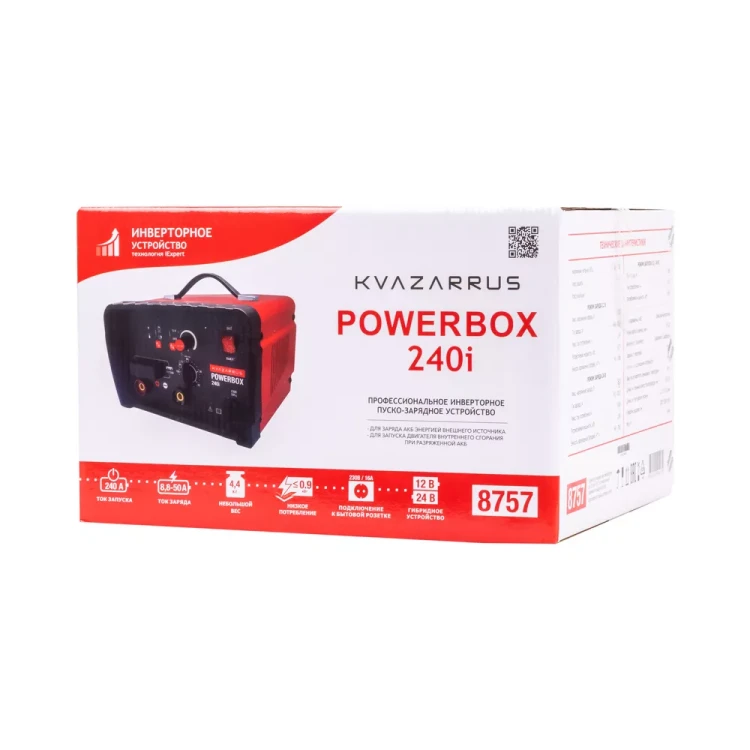 Инверторное пуско-зарядное устройство KVAZARRUS PowerBox 240i таймер цветная коробка купить в Нижневартовске