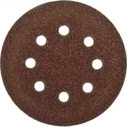 Круг шлифовальный ЗУБР "СТАНДАРТ" из абразивной бумаги на велкро основе, 8 отв., Р240, 125мм, 5шт 35350-125-240 купить в Нижневартовске
