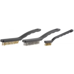 Набор STAYER Щетки &quot;MASTER&quot; стальные с пластмассовой ручкой, 3шт 3515-H3
