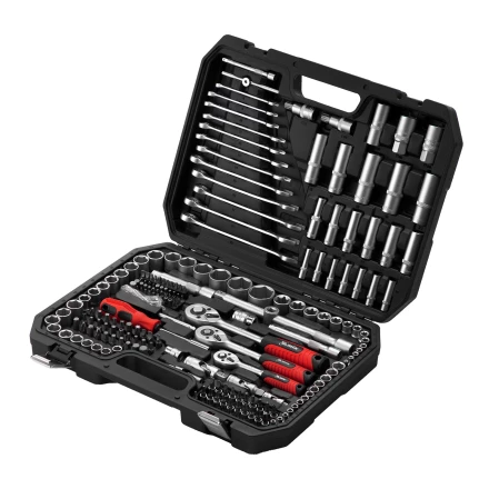 Набор инструментов, 1/2&quot;, 3/8&quot;, 1/4&quot;, пластиковый кейс 215 предм.// MTX 13589 купить в Нижневартовске