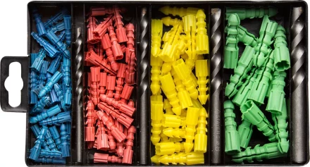 Набор STAYER Свeрла "MASTER" по бетону, с дюбелями, 5; 6; 8; 10мм, 120 предметов 29111-H4-120 купить в Нижневартовске