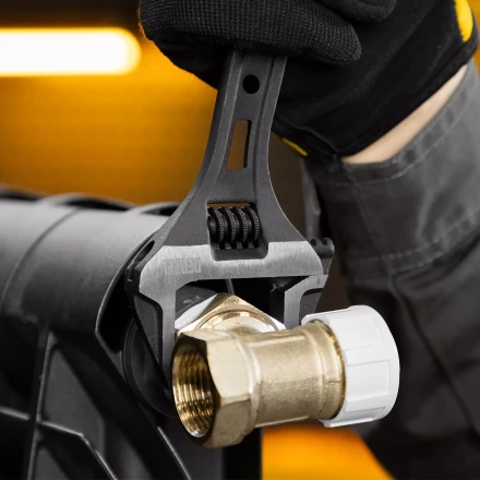 Ключ разводной Denzel, 200 мм, CrV, кованый, 15748 купить в Нижневартовске