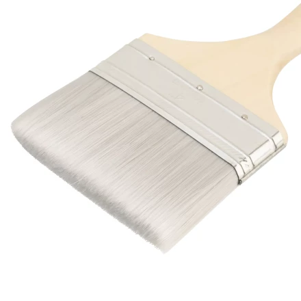 Кисть плоская для лаков "Евро" 4", искусственная щетина, деревянная ручка Matrix 83090 купить в Нижневартовске